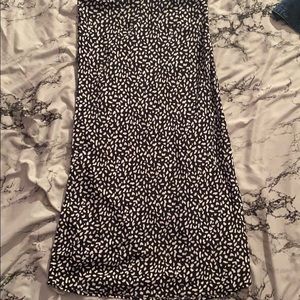 Long black and white skirt